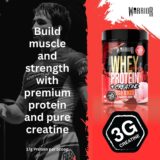 Warrior Whey + Creatine Protein Powder 500g – Strawberry Crème | Post-Workout Shake for Muscle Growth, Recovery & Performance – Low Sugar, 20 Servings - Image 5