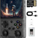 G350 Retro Handheld Game Console – 3.5" IPS Screen, Linux OS, 64GB TF Card with 4371 Classic Games, 3200mAh Battery – Transparent Black - Image 1