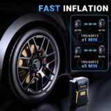 Ipflin 150 PSI Digital Tyre Inflator – 12V Portable Air Compressor for Car, Bike, Football - Image 3
