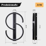 LUOLONG 35W Dimmable Black LED Ceiling Light with Remote Control – Modern 2-Ring Circle Lamp for Living Room, Bedroom, Study & Office (40cm) - Image 6