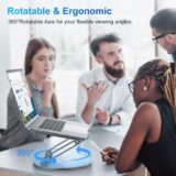 Laptop Stand for Desk with 360° Rotation – Adjustable & Portable for MacBook, Dell, HP, Lenovo - Image 2