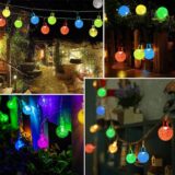 Lezonic 50 LED Solar Fairy Lights – Waterproof Outdoor String Lights, 8 Lighting Modes, 23Ft Multi-Coloured Garden Patio Lights for Christmas, Wedding, Party, Home Decor - Image 3