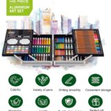 145 Pcs Art Set by Vivo Technologies – Deluxe Aluminium Case with Drawing & Sketching Tools – Perfect Gift for Artists - Image 3