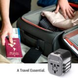 iBlockCube Universal Travel Adapter with 2 USB 2.4A Ports | International AC Socket for US UK EU AU | Dual Safety Fuse & Chip Protector | Grey - Image 6