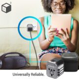 iBlockCube Universal Travel Adapter with 2 USB 2.4A Ports | International AC Socket for US UK EU AU | Dual Safety Fuse & Chip Protector | Grey - Image 4