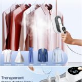 Portable Travel Clothes Steamer – Upgraded 2-in-1 Handheld Garment Wrinkle Remover with LCD, 4 Steam Levels, 10s Fast Heat, 150ml Tank - Image 5