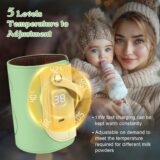 Adjustable Baby Bottle Warmer Bag – USB Powered, LCD Temp Control, Green - Image 3