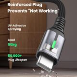 INIU 2 Meter Braided USB-C Cable – Fast 3.1A Charging for iPhone 16/15 Pro, Samsung S25, Pixel 9, iPad Air, Switch - Image 2
