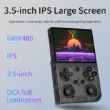 G350 Retro Handheld Game Console – 3.5" IPS Screen, Linux OS, 64GB TF Card with 4371 Classic Games, 3200mAh Battery – Transparent Black - Image 2