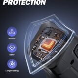 Cordless 6000mAh Portable Tyre Inflator – 150PSI Fast Air Pump with Overinflation Protection for Car & Bicycle - Image 6