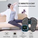YUCEN TENS/EMS Foot Massager – Rechargeable Pain Relief Machine with LCD Display, 8 Modes & 19 Intensities for Foot, Knee, Arm Circulation & Relaxation - Image 4