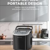 Ecozy Portable Ice Maker Machine – 9 Ice Cubes in 6 Mins, 12KG/24H, 2 Ice Cube Sizes, Self-Cleaning Countertop Ice Maker for Home, Office & Bar - Image 2