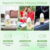 Adjustable Baby Bottle Warmer Bag – USB Powered, LCD Temp Control, Green - Image 7