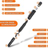 BIIB Multi-Tool Pen for Men – Dad’s Gadget Gift, LED Light, 7 Functions - Image 2