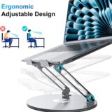 Laptop Stand for Desk with 360° Rotation – Adjustable & Portable for MacBook, Dell, HP, Lenovo - Image 4