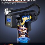 Cordless 6000mAh Portable Tyre Inflator – 150PSI Fast Air Pump with Overinflation Protection for Car & Bicycle - Image 2