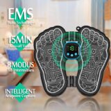 YUCEN TENS/EMS Foot Massager – Rechargeable Pain Relief Machine with LCD Display, 8 Modes & 19 Intensities for Foot, Knee, Arm Circulation & Relaxation - Image 3