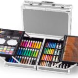 145 Pcs Art Set by Vivo Technologies – Deluxe Aluminium Case with Drawing & Sketching Tools – Perfect Gift for Artists - Image 1