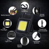 Mini Rechargeable LED Keychain Emergency Light with 4 Modes, Magnetic COB Work Light & Folding Bottle Opener – Portable Flashlight for Car Repair & Hiking - Image 7