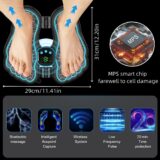 YUCEN TENS/EMS Foot Massager – Rechargeable Pain Relief Machine with LCD Display, 8 Modes & 19 Intensities for Foot, Knee, Arm Circulation & Relaxation - Image 6
