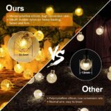 STANBOW Solar String Lights Outdoor – 60 LED Crystal Ball Lights, 9M/30FT, 8 Modes, Waterproof Solar Fairy Lights for Garden, Patio, Wedding, Warm White - Image 6