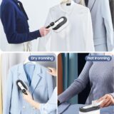 Portable Travel Clothes Steamer – Upgraded 2-in-1 Handheld Garment Wrinkle Remover with LCD, 4 Steam Levels, 10s Fast Heat, 150ml Tank - Image 4