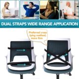 QUTOOL Lumbar Support Pillow – Memory Foam Back Cushion for Office Chair, Car, Gaming & Recliner with Adjustable Straps - Image 5