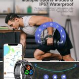 Military Tactical Smartwatch for Men – Bluetooth Voice Call, Heart Rate & SpO2 Monitor, IP67 Waterproof Fitness Watch - Image 3