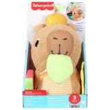 Fisher-Price Snuggly Capybara Plush Baby Sensory Toy – Soft & Interactive Snack Toy for Infants - Image 4