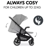 Hauck Shop N Care Pushchair – Grey | Lightweight & Compact Stroller for Easy Travel - Image 4