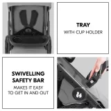 Hauck Shop N Care Pushchair – Grey | Lightweight & Compact Stroller for Easy Travel - Image 5