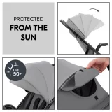Hauck Shop N Care Pushchair – Grey | Lightweight & Compact Stroller for Easy Travel - Image 6