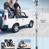 All-in-One 180cm Tripod & Selfie Stick with Wireless Remote – Phone & Camera Stand for iOS/Android - Image 3
