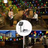 Lezonic 50 LED Solar Fairy Lights – Waterproof Outdoor String Lights, 8 Lighting Modes, 23Ft Multi-Coloured Garden Patio Lights for Christmas, Wedding, Party, Home Decor - Image 4