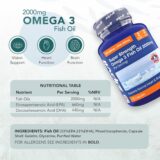Pure Omega-3 Fish Oil 2000mg with EPA & DHA – 120 Capsules for Heart & Brain Health - Image 5
