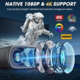 Immver HD Projector – 1080P Native, 4K Ready, WiFi 6, Bluetooth, 850ANSI, Auto Keystone, Home & Outdoor Cinema - Image 3