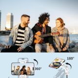 71” Extendable Selfie Stick & Tripod with Remote for iPhone 15/14/13 Pro Max, Android, GoPro – White Smartphone Stand - Image 6
