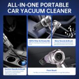 Handheld Car Vacuum Cleaner – 4-in-1 Cordless, 23000PA Cyclonic Suction - Image 3