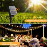 STANBOW Solar String Lights Outdoor – 60 LED Crystal Ball Lights, 9M/30FT, 8 Modes, Waterproof Solar Fairy Lights for Garden, Patio, Wedding, Warm White - Image 3