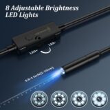 Ennovor 1920P HD Flexible Endoscope Inspection Camera – 16.4ft Waterproof IP67 Snake Camera with 8 LEDs for Android & iOS - Image 6