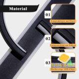 LUOLONG 35W Dimmable Black LED Ceiling Light with Remote Control – Modern 2-Ring Circle Lamp for Living Room, Bedroom, Study & Office (40cm) - Image 5
