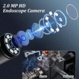 Ennovor 1920P HD Flexible Endoscope Inspection Camera – 16.4ft Waterproof IP67 Snake Camera with 8 LEDs for Android & iOS - Image 3