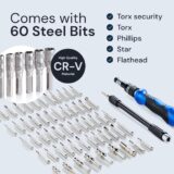 Precision Screwdriver Set 60 in 1 – Magnetic Bits Kit for Laptop, Phone, Glasses & Console Repair - Image 4