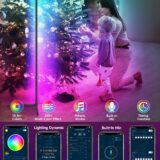 GIPOYENT RGB LED Corner Floor Lamp – Smart Ambience Light with Music Sync, 16 Million Colors, App & Remote Control for Bedroom, Living Room, Gaming - Image 4