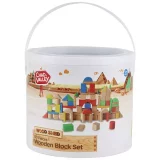 Chad Valley PlaySmart 80-Piece Wooden Block Set for Kids - Creative Building Toy - Image 5