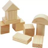 Chad Valley PlaySmart 80-Piece Wooden Block Set for Kids - Creative Building Toy - Image 4