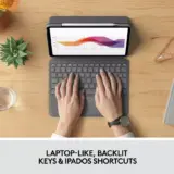 Logitech iPad Air 4/5 Keyboard Case – Grey Folio with Trackpad - Image 3