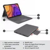 Logitech iPad Air 4/5 Keyboard Case – Grey Folio with Trackpad - Image 5