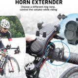 UPPEL 10-in-1 Multifunctional Bike Phone Holder with Bluetooth Speaker, 5000mAh Power Bank, LED Light, Horn & Microphone – Ideal for Road & Mountain Cycling - Image 5