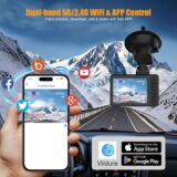 ORSKEY 4K+1080P Dual Dash Cam with WiFi, 64GB Card, Night Vision, Parking Mode - Image 2